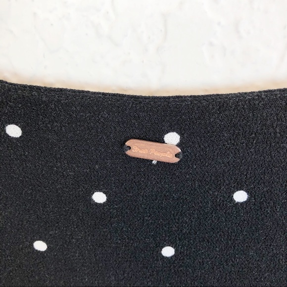 Free People | Black Polkadot Tie Front Dress Small - Picture 4 of 6